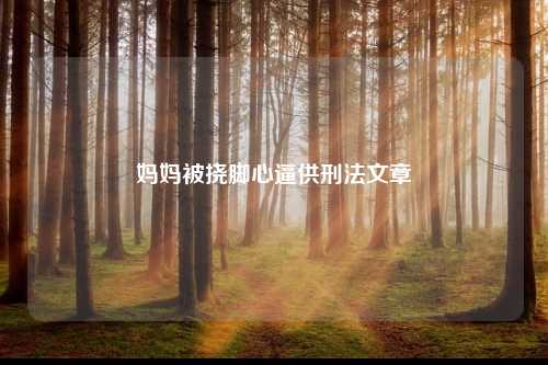 妈妈被挠脚心逼供刑法文章